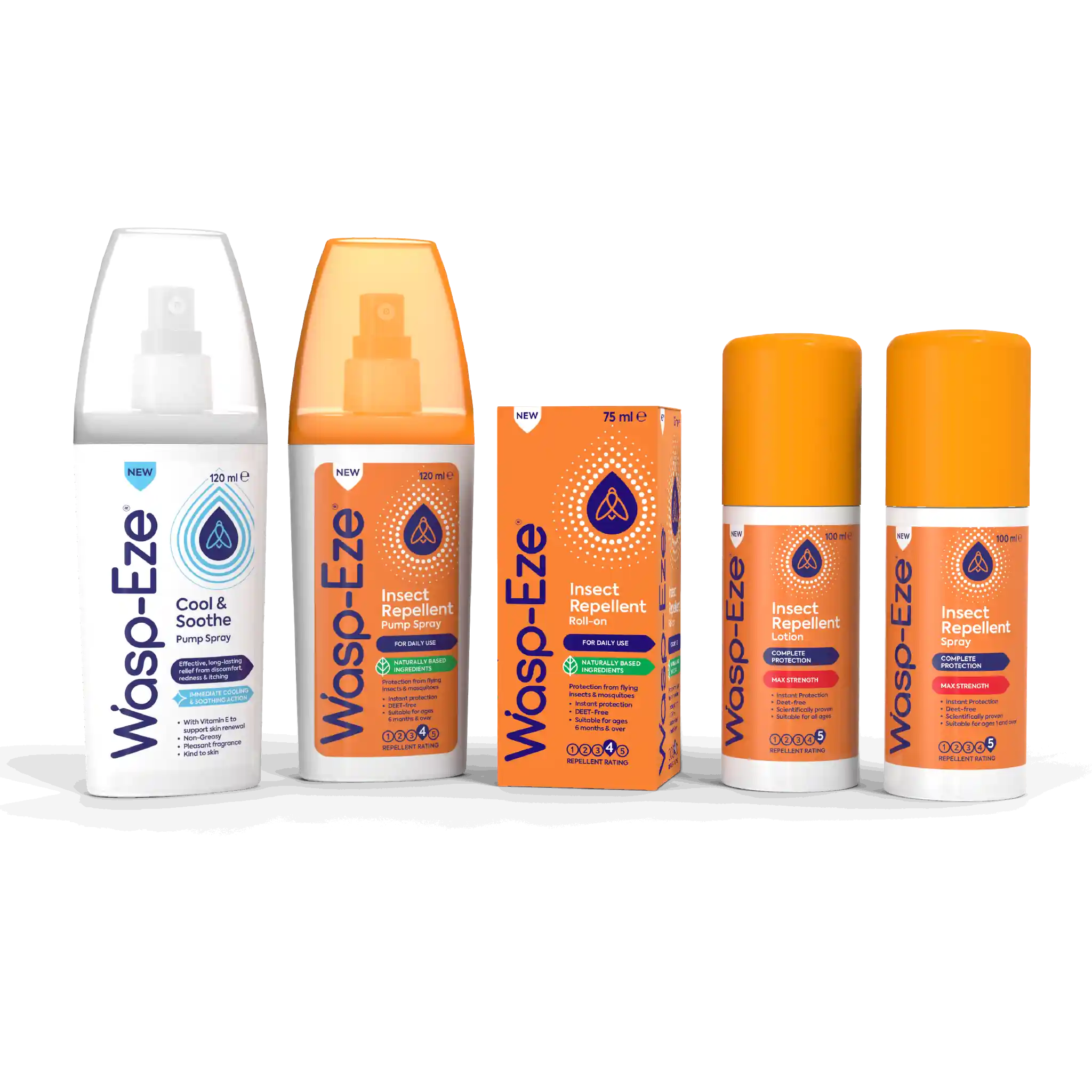 Group shot of all Ralgex Relief and Repellent products.